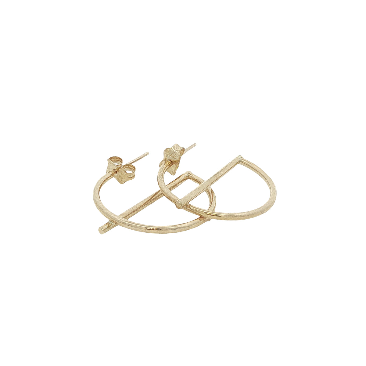 9CT Yellow Gold; G Style Hoop