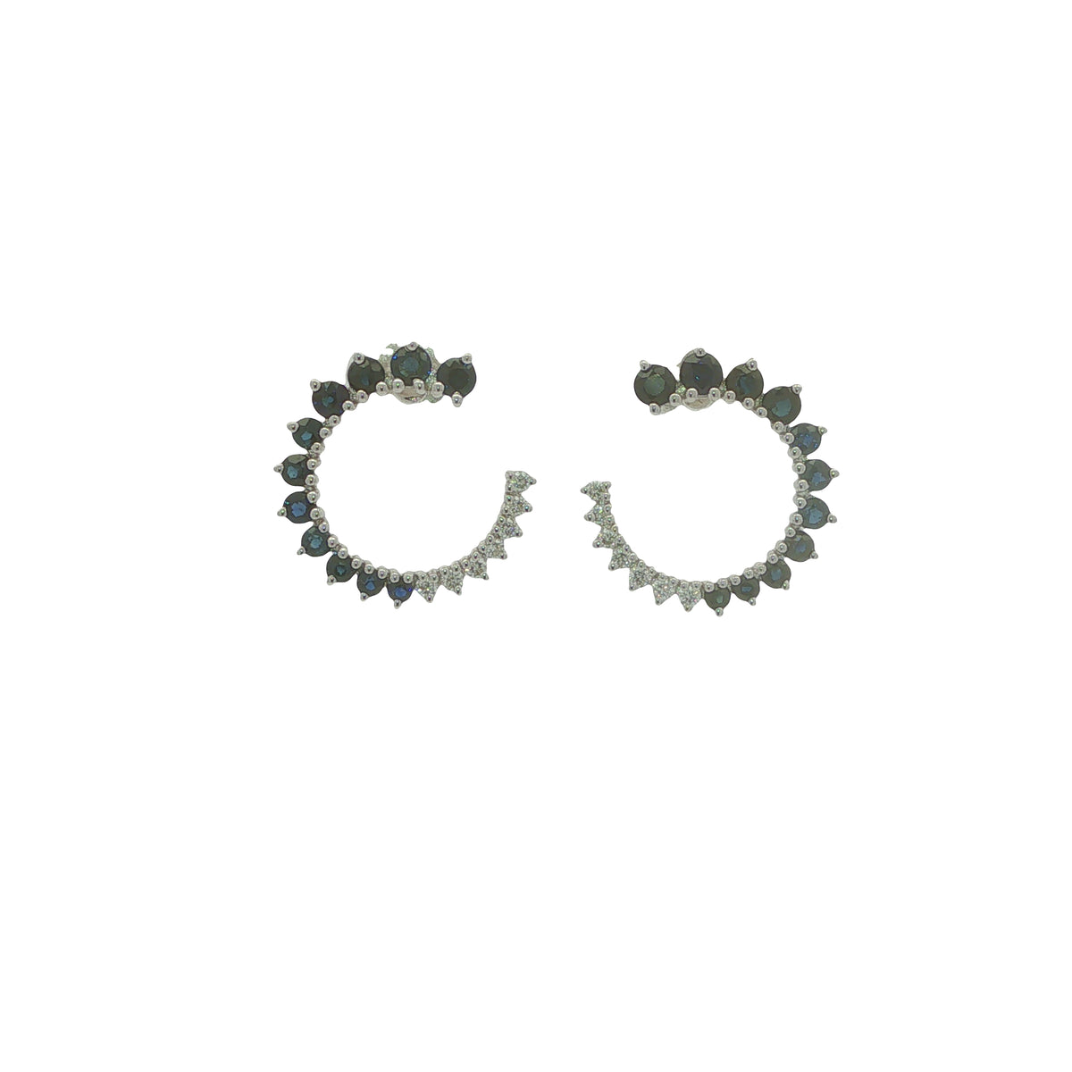 18CT White Gold; Diamond 7 Sapphire