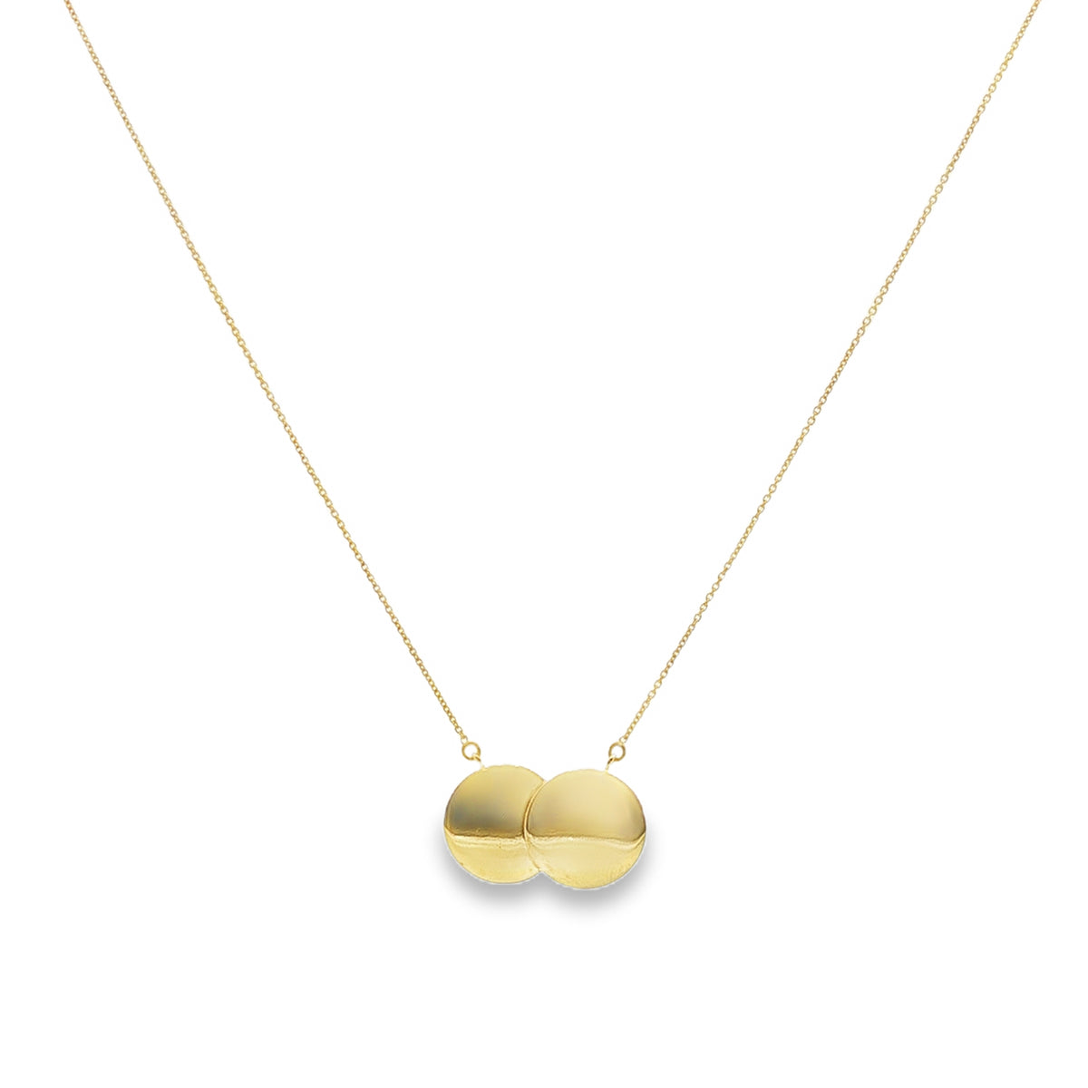 9CT Yellow Gold Double Disc