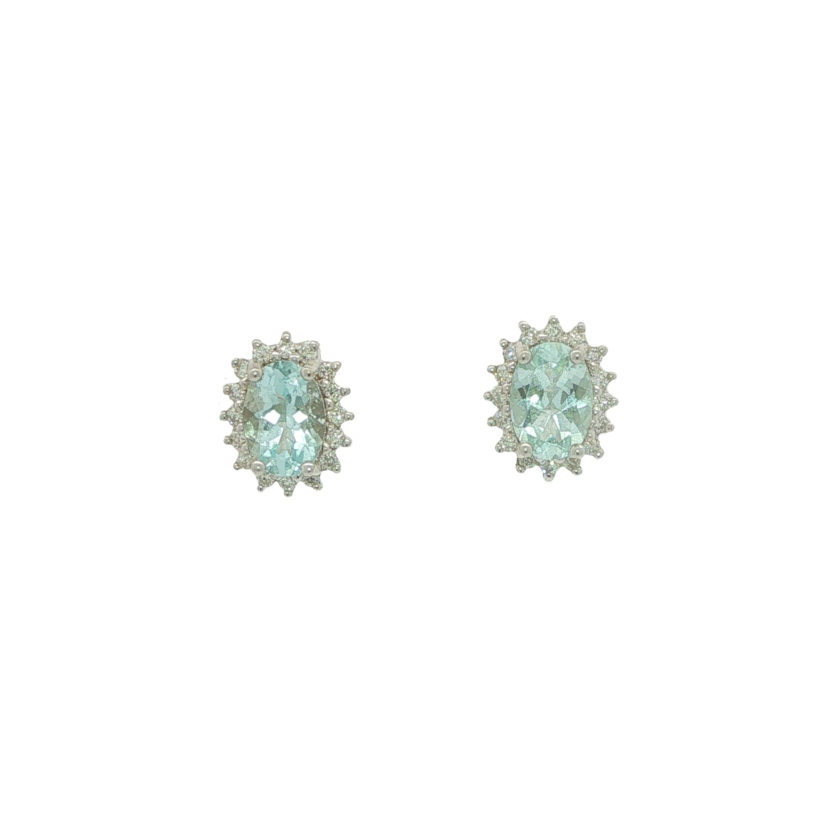 9ct Yellow Gold; Diamond and Aqua