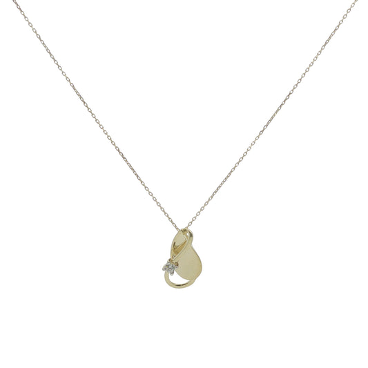 9CT Yellow Gold & CZ Teardrop