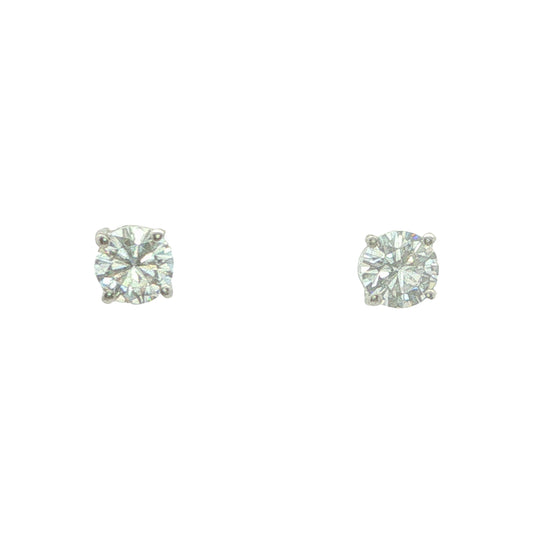9CT White Gold & CZ Studs