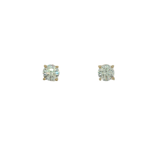 9CT Yellow Gold & CZ Studs