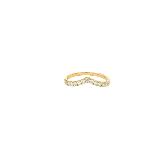18CT Yellow Gold & Diamond Wishbone