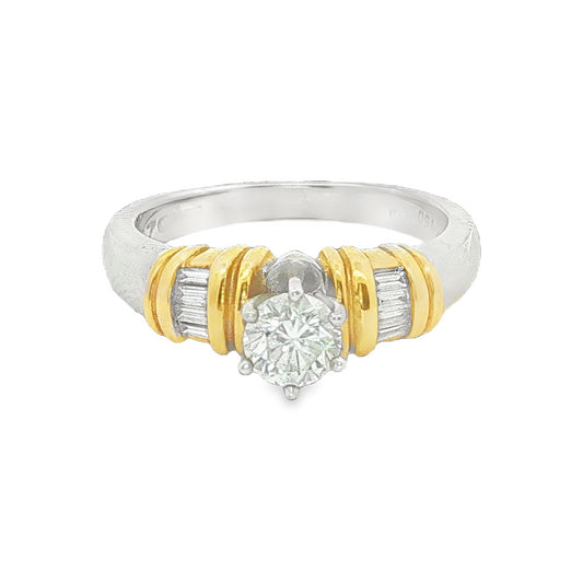 18CT Yellow and White Gold & Diamond