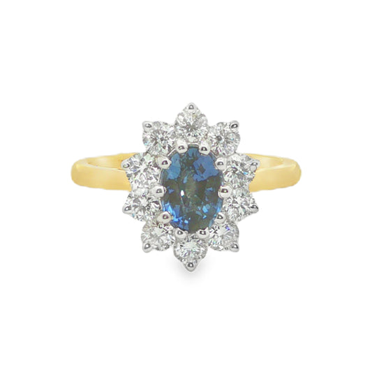 18CT Yellow Gold, Sapphire & Diamond
