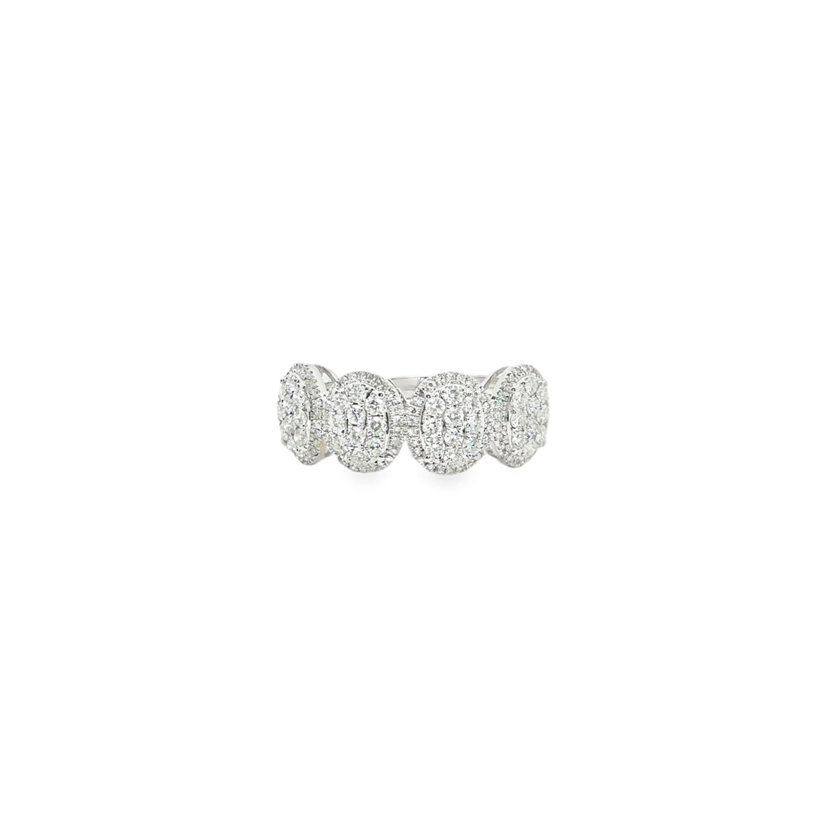 18CT White Gold & Diamond Cluster