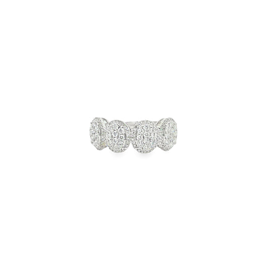 18CT White Gold & Diamond Cluster
