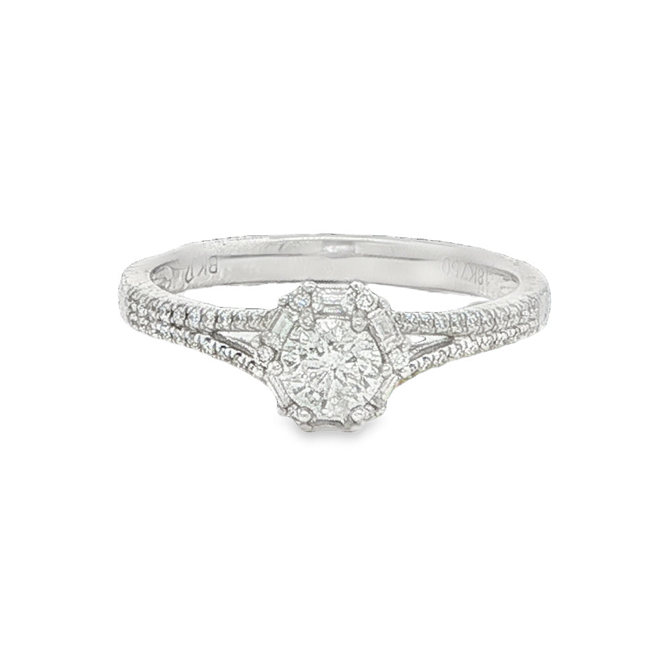 18CT White Gold & Diamond