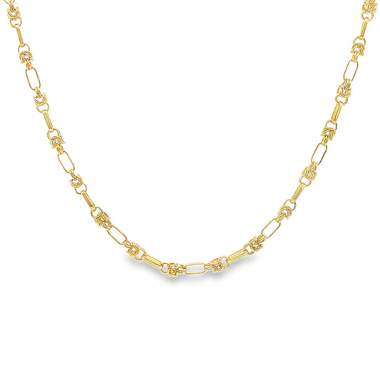 9CT Yellow Gold Knot & Oval Link