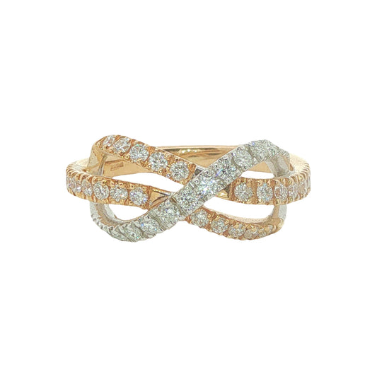 9CT Rose and White Gold & Diamond