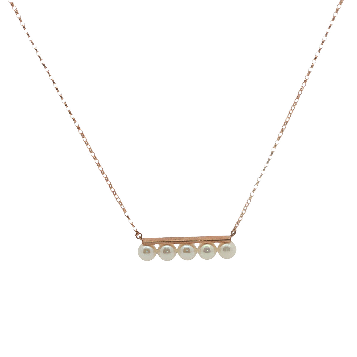 9CT Rose Gold; Diamond & Pearl