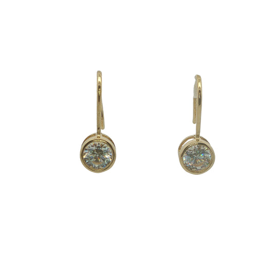 9CT Yellow Gold & CZ Hooks