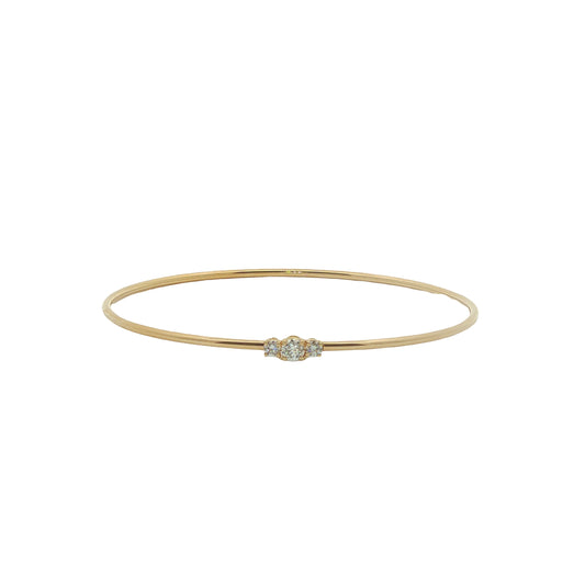 18CT Yellow Gold & Diamond Bangle