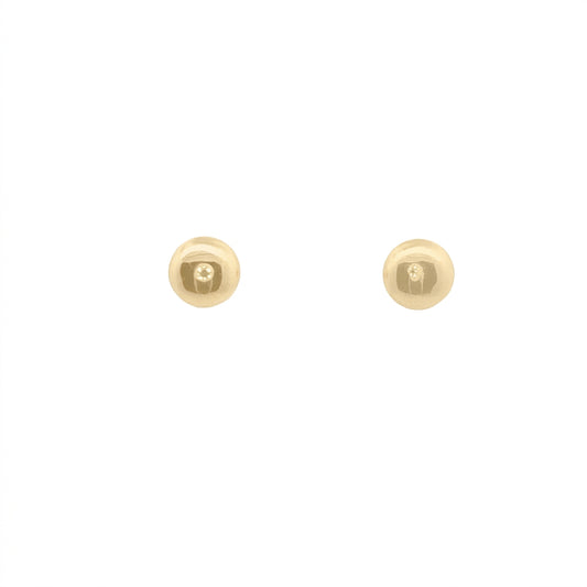 9CT Yellow Gold Button Studs