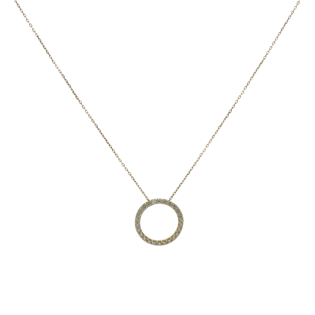 18CT Yellow Gold & Diamond Hoop