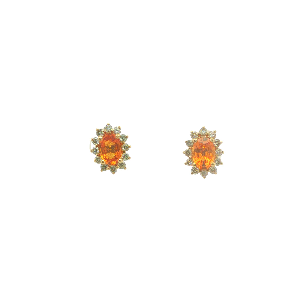 18CT White Gold; Diamond & Citrine