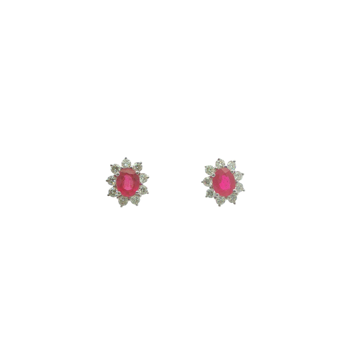 18CT White Gold; Diamond & Ruby