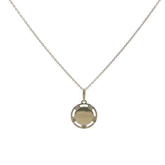 9CT Yellow Gold & CZ
