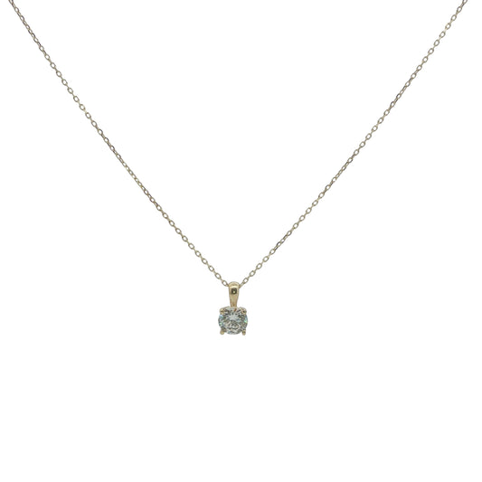 9CT Yellow Gold & CZ Solitaire