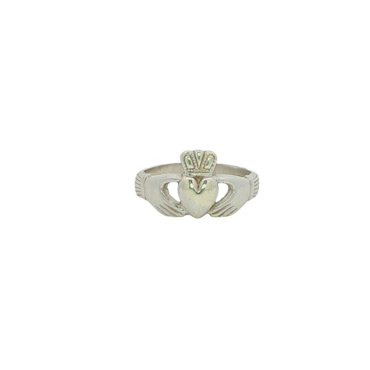 9CT White Gold Claddagh