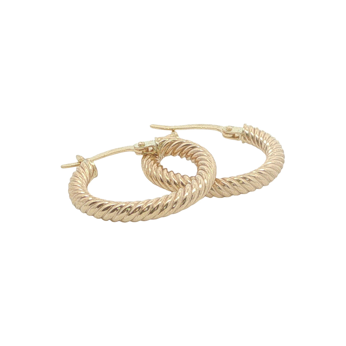 9CT Yellow Gold Twist Hoops